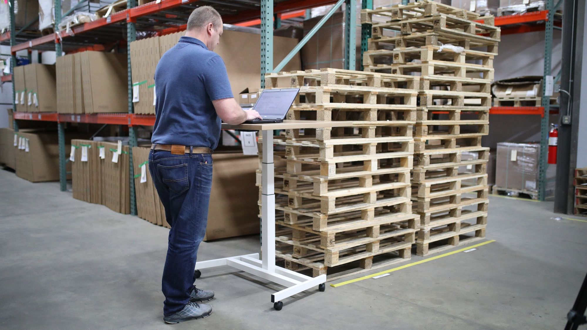 A commercial warehouse floor ready for a coordinated equipment move