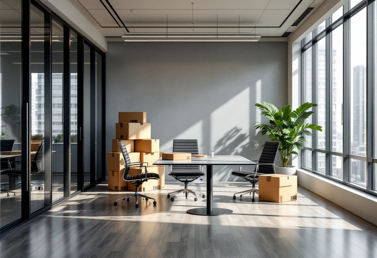 A modern conference room ready for an office move